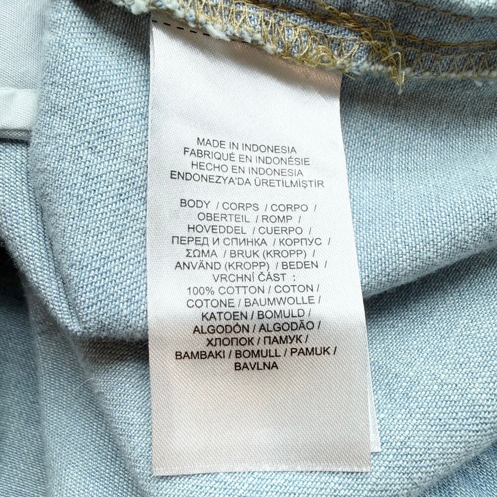 Lauren Ralph Lauren Black Label Chambray Tunic Dress Womens M Cotton Blue - Picture 13 of 14